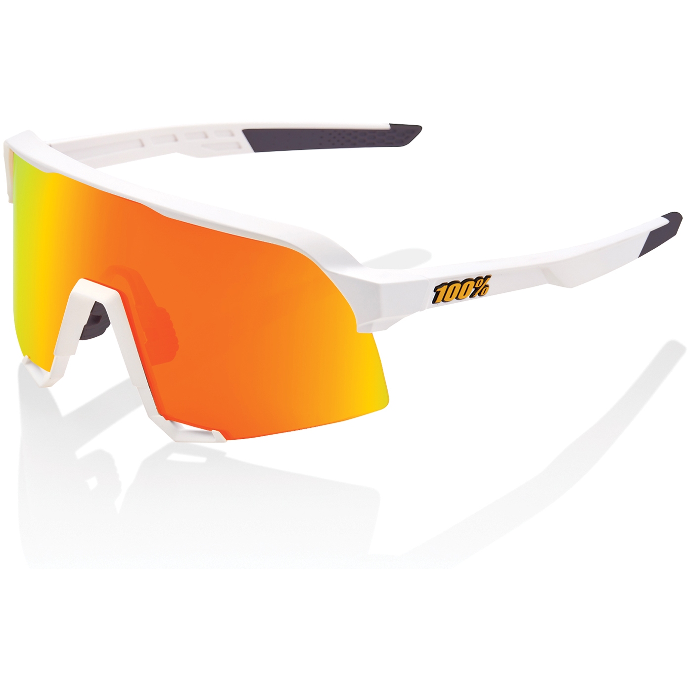 Image de 100% Lunettes - S3 - HiPER Mirror Lens - Soft Tact White / Red Multilayer + Clear