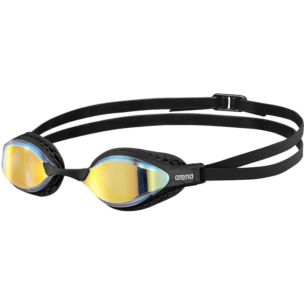 Picture of arena Airspeed Mirror Swimming Goggles - Yellow Copper - Black