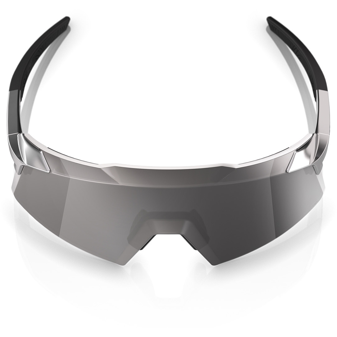 100% Aerocraft Glasses - Gloss Black Chrome - HiPER Silver Mirror