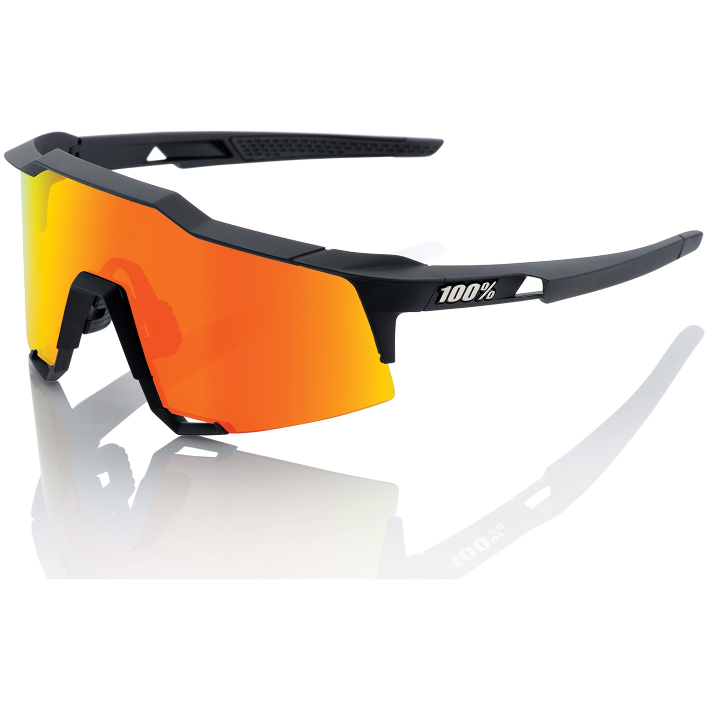 Foto de 100% Gafas - Speedcraft - HiPER Mirror Lens - Soft Tact Black / Red + Clear