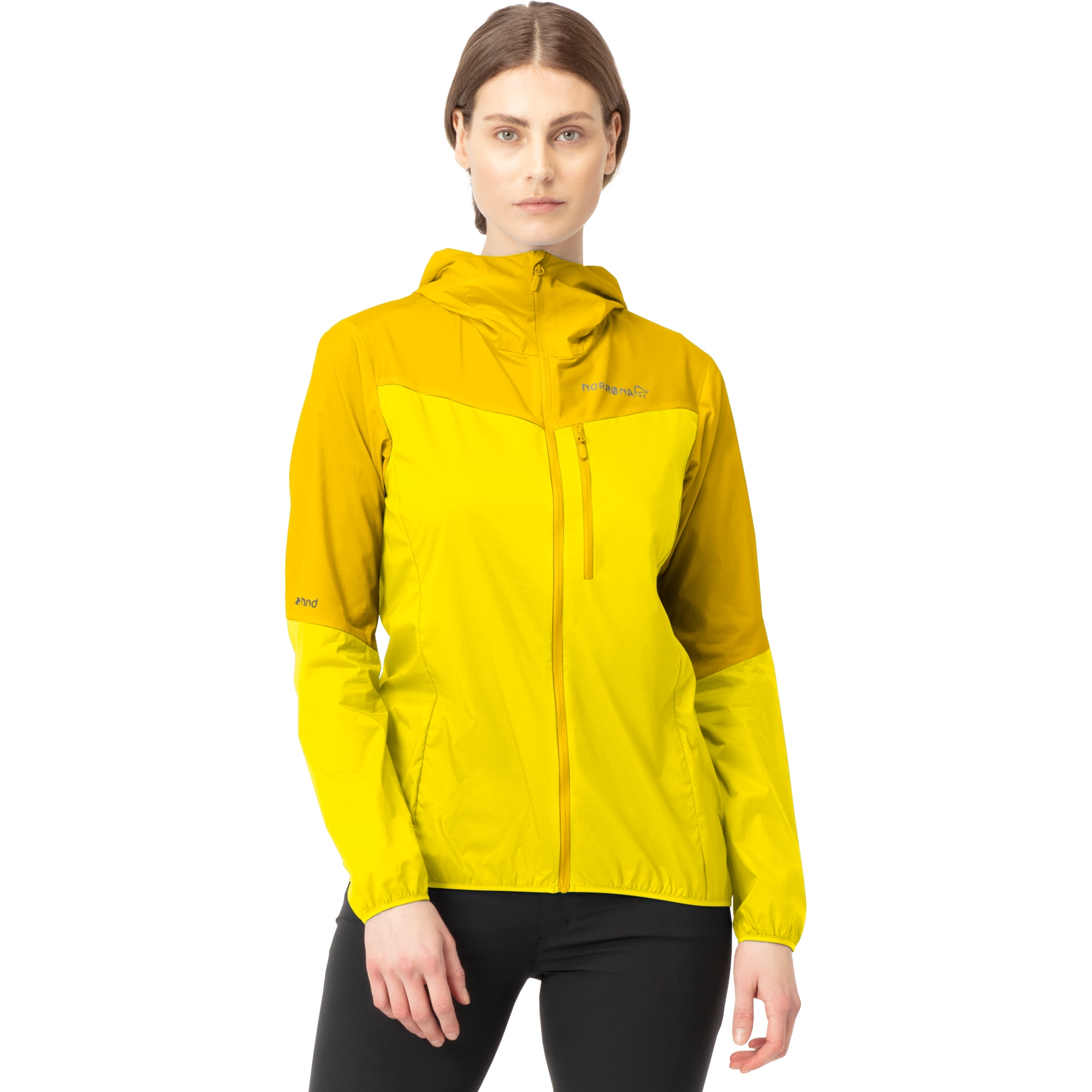 Produktbild von Norrona falketind aero60 Hood Jacke Damen - Sulphur/Blazing Yellow