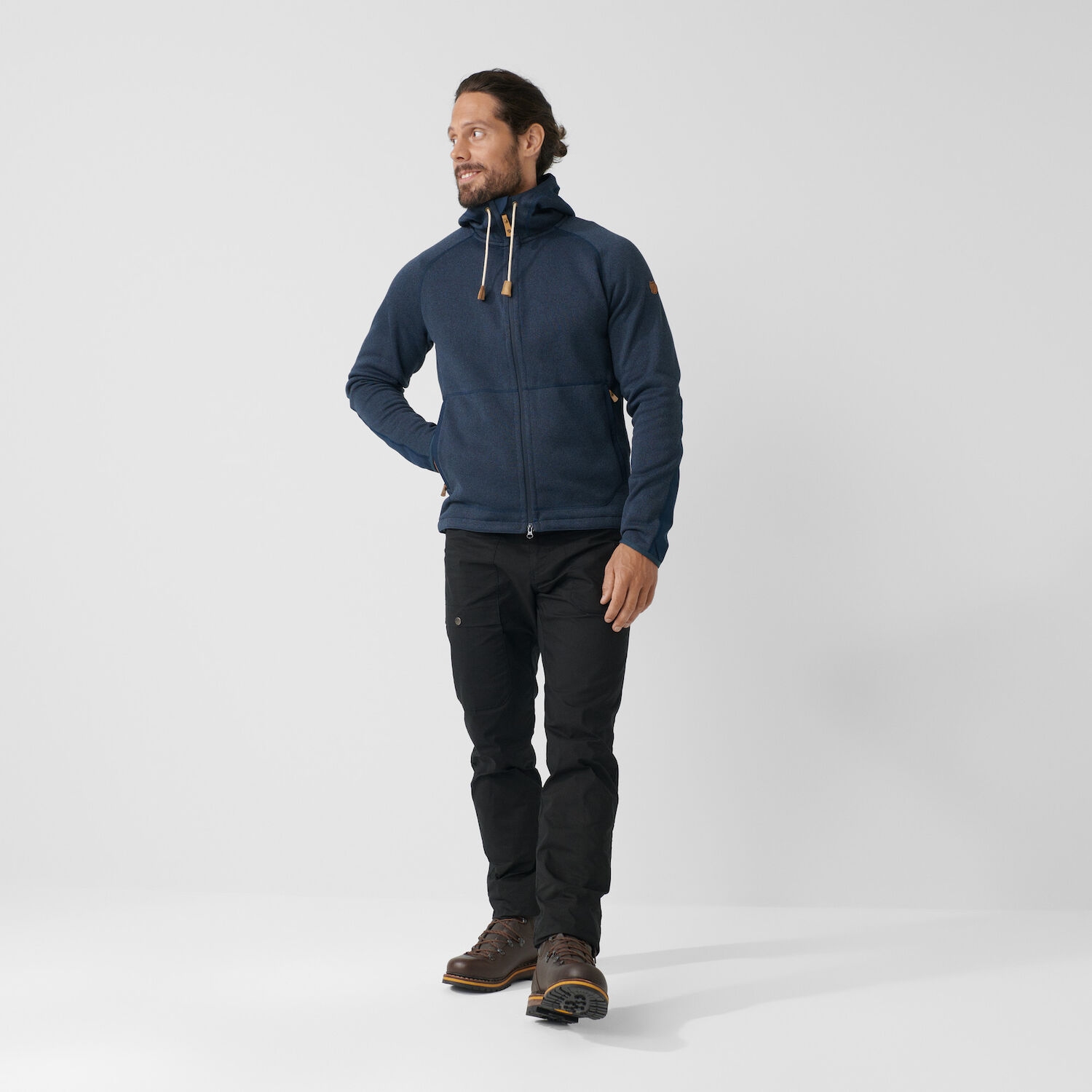 Fjallraven Ovik Fleece Hoodie Men navy BIKE24