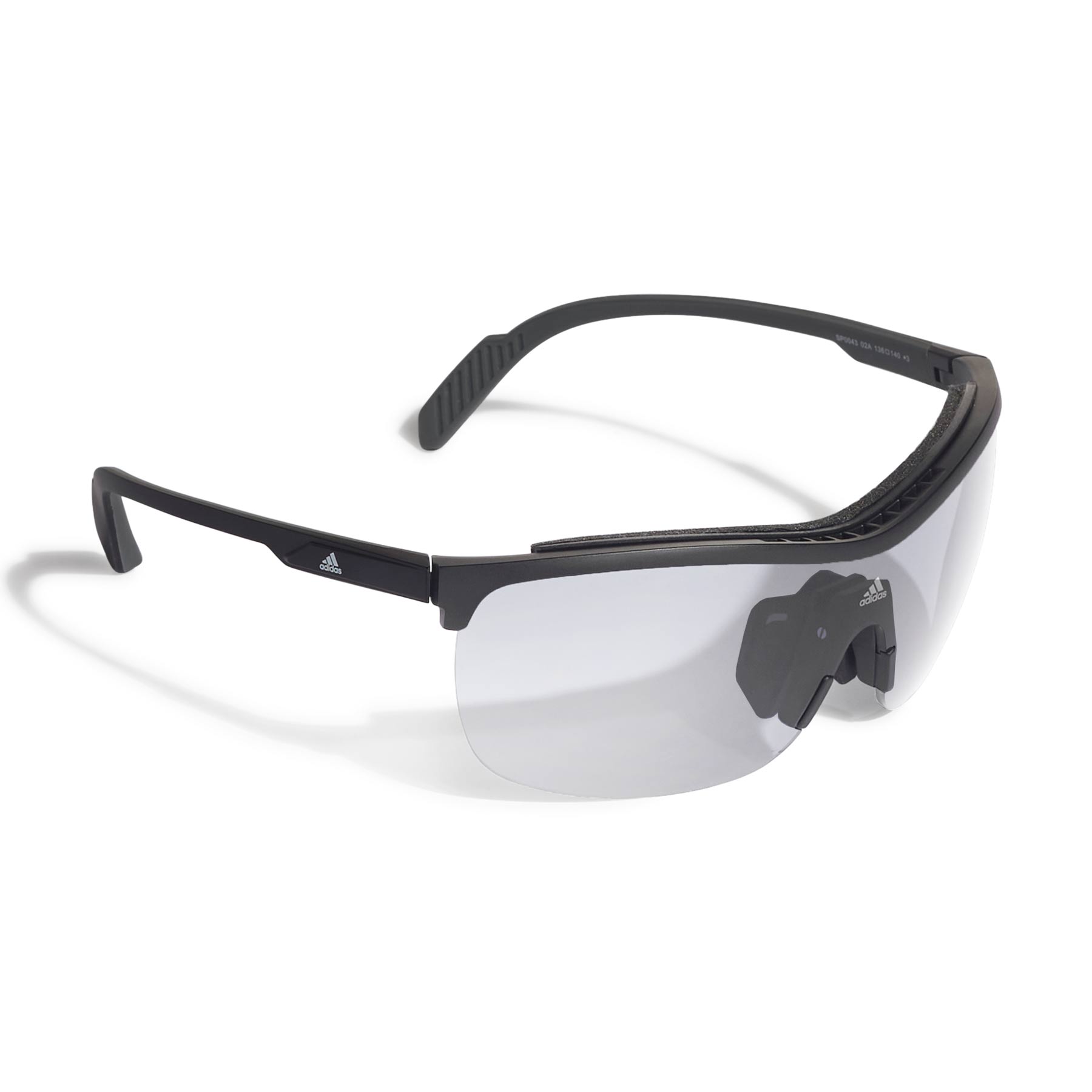 Produktbild von adidas Prfm Shield Lite Pro SP0043 Sport Sonnenbrille - Matte Black / Vario Clear