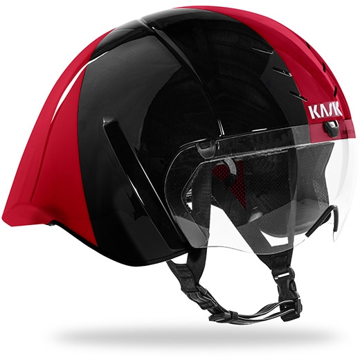 Produktbild von KASK Mistral LW Triathlon- und Bahnradhelm - schwarz/rot