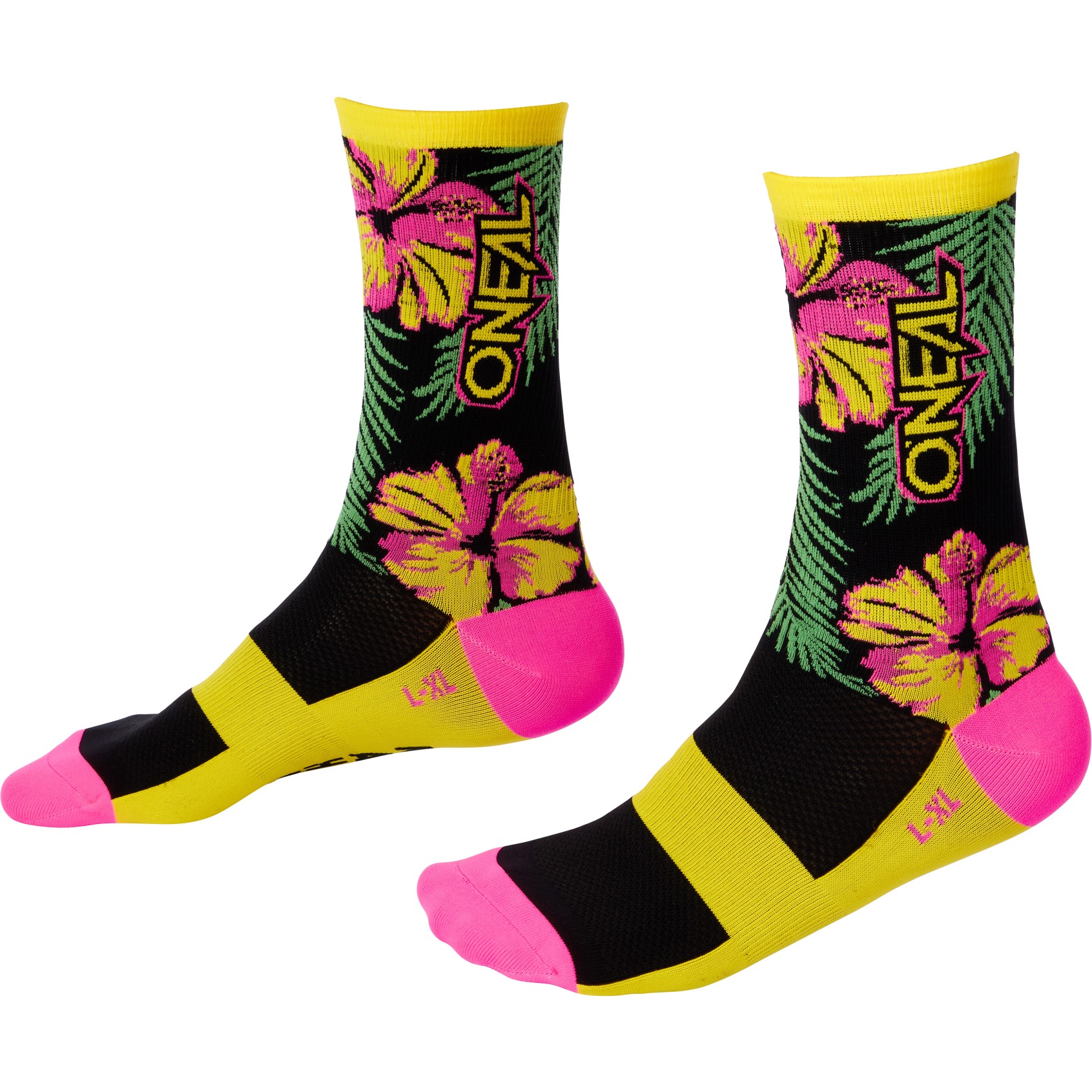 Picture of O&#039;Neal MTB Performance Socks - ISLAND V.24 pink/green/yellow