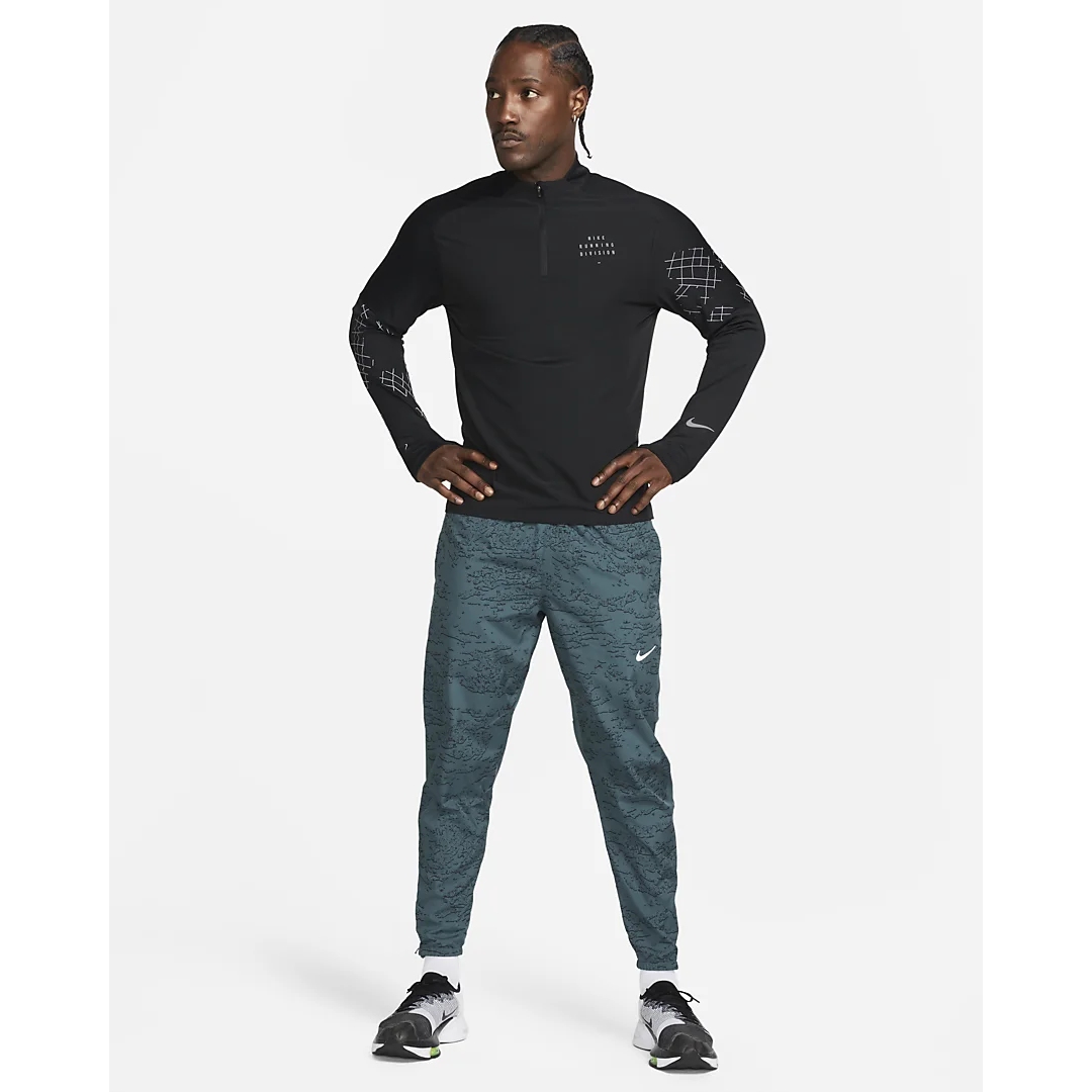 Nike Leggings Homme - Dri-FIT Run Division Challenger - faded  spruce/reflective silver DV9267-309