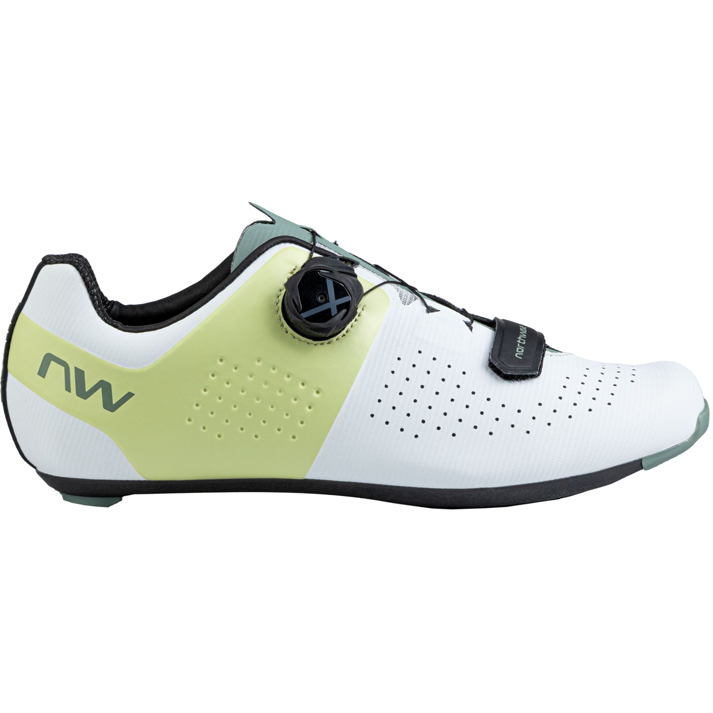 Produktbild von Northwave Storm Carbon Rennradschuhe Herren - weiß/matcha 58