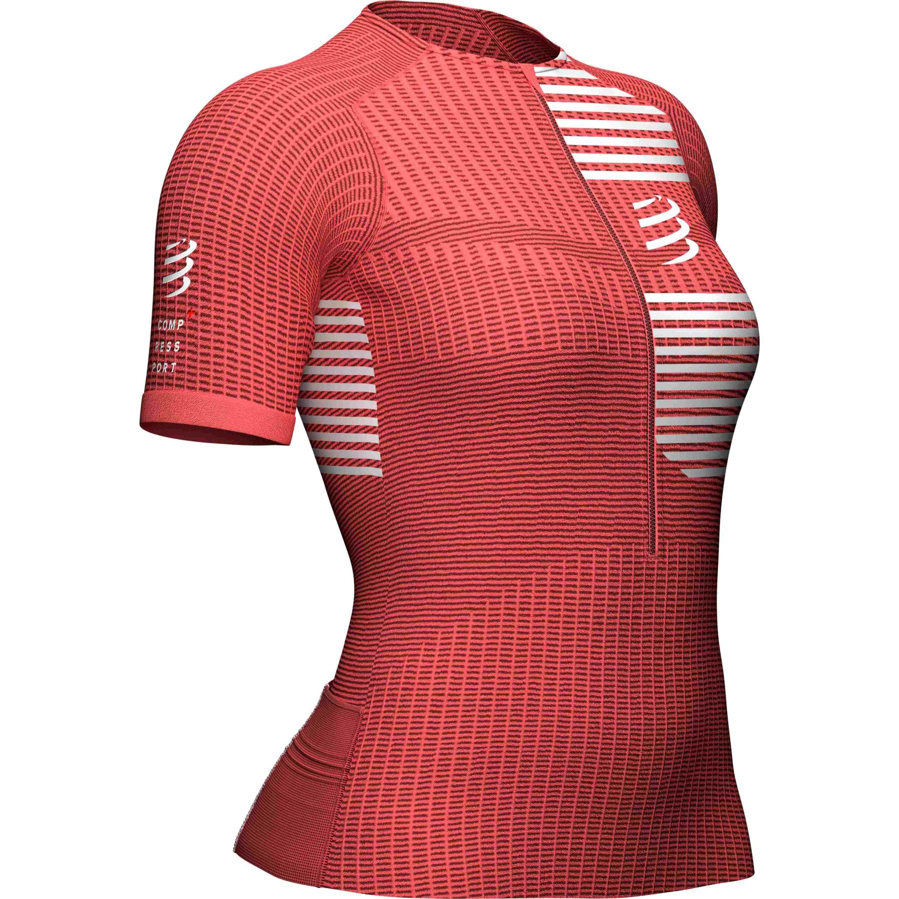 Picture of Compressport Tri Postural Short Sleeve Top Women - coral