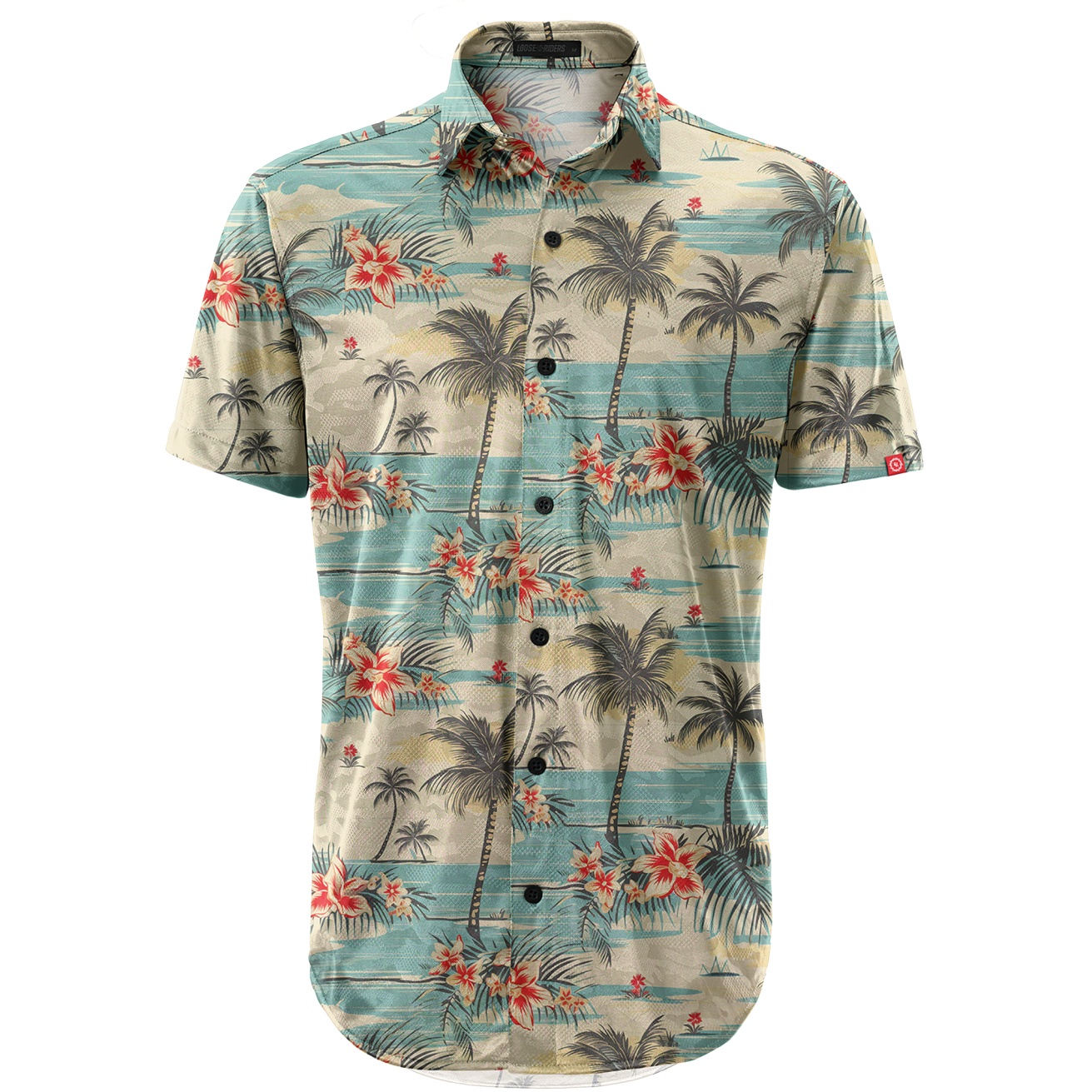 Productfoto van Loose Riders Party Overhemd met Korte Mouwen Heren - Island Vibes Blue