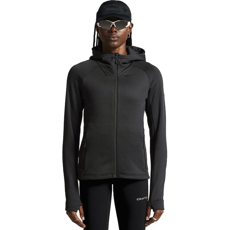 Produktbild von CRAFT ADV Explore Power Fleece Hood Jacke Damen - Schwarz