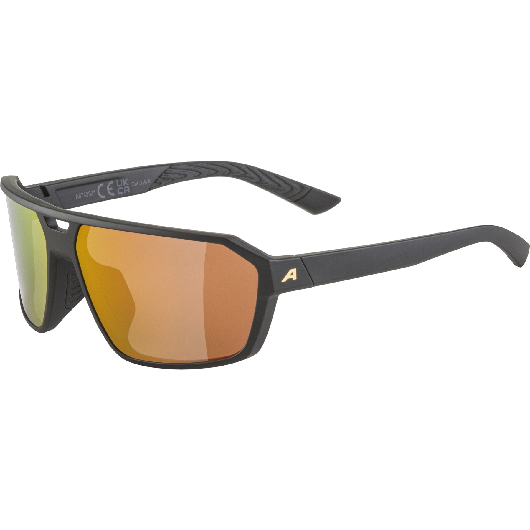 Produktbild von Alpina Swift Brille - black-gold matt/gold mirror