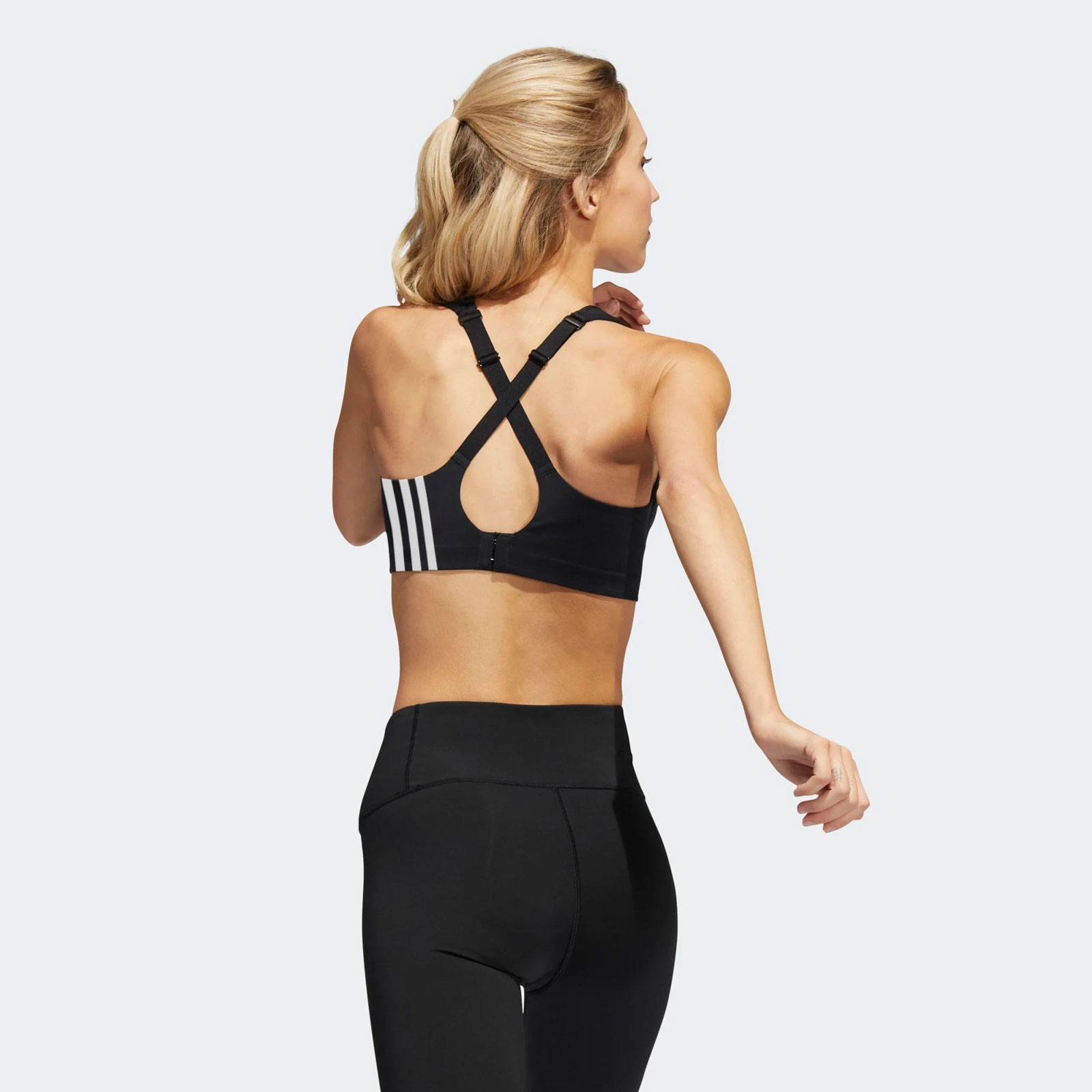adidas TLRD Impact Training High-Support Sports Bra Women - Cup size A-C -  black/white HF2297