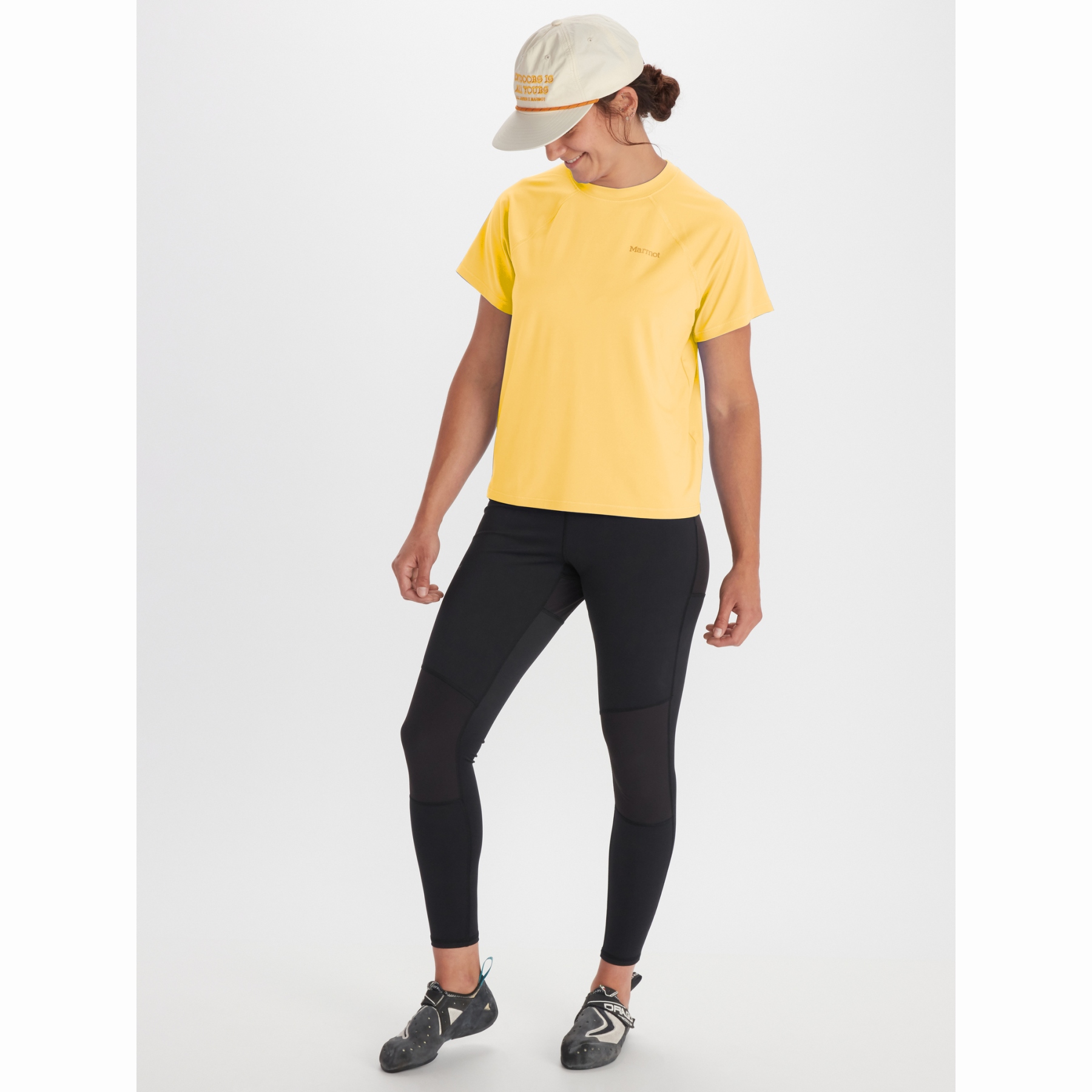 (取寄) マーモット レディース ウィンドリッジ ショート スリーブ Marmot women Windridge Short Sleeve Black Marmot Windridge Short Sleeve T-Shirt Women - banana | BIKE24