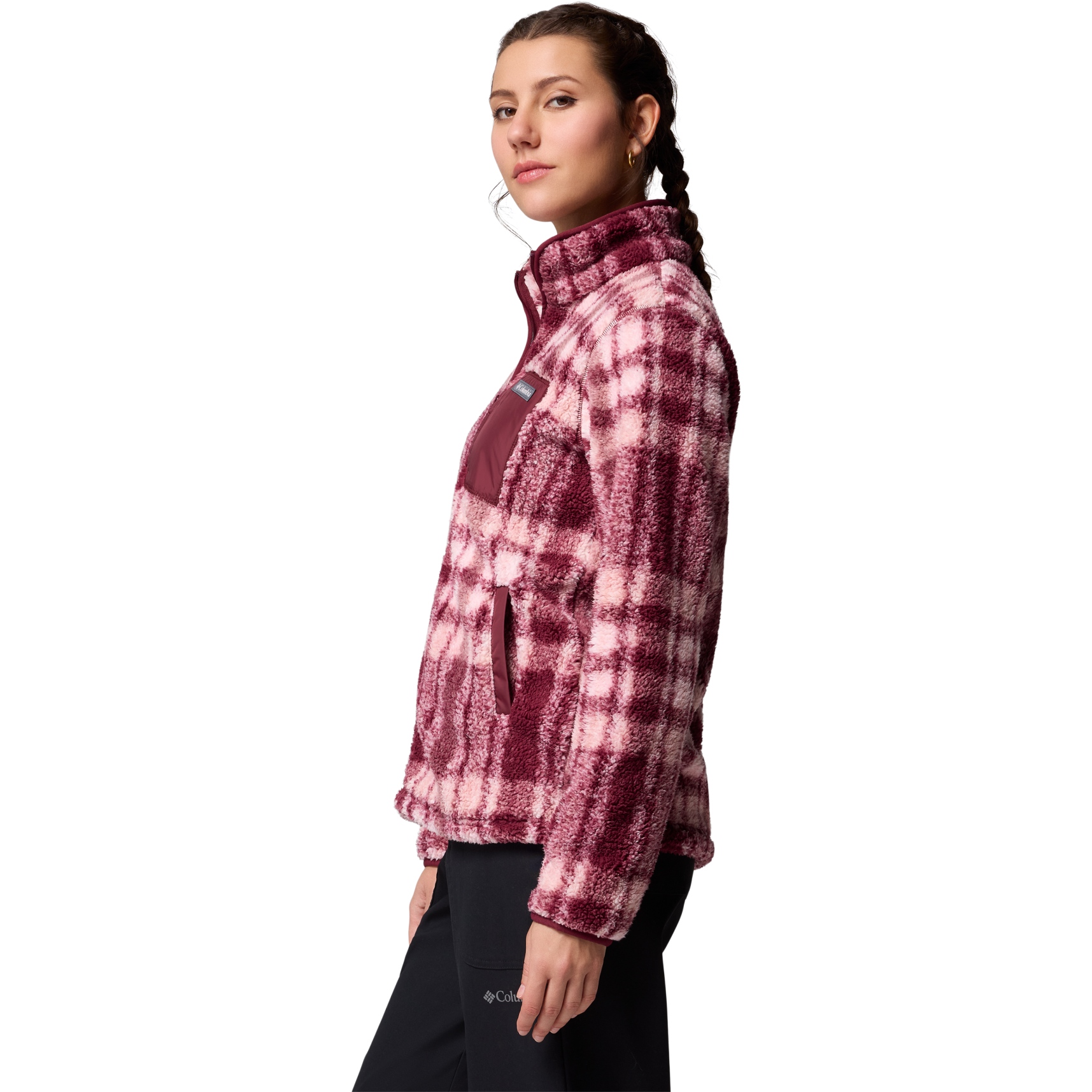 Columbia West Bend Print Full Zip II Jacket Women - Rich Wine