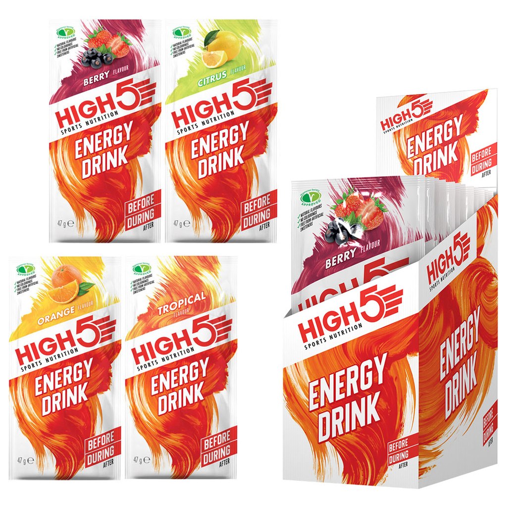 Image of High5 Energy Drink - Carbohydrate Beverage Powder - 12x47g