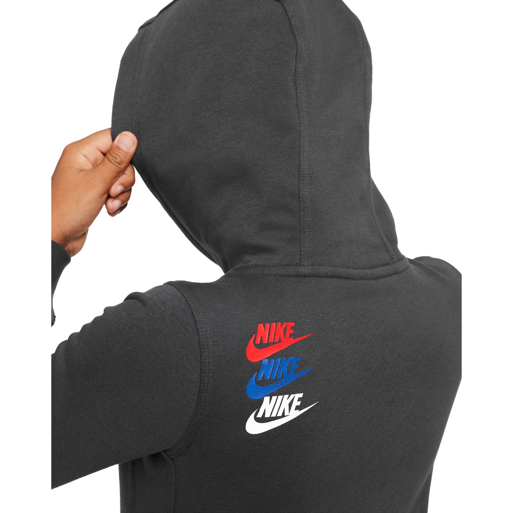 smoke Standard Nike Kinder FD1197-070 Issue grey Fleece-Hoodie dark ältere - Sportswear für