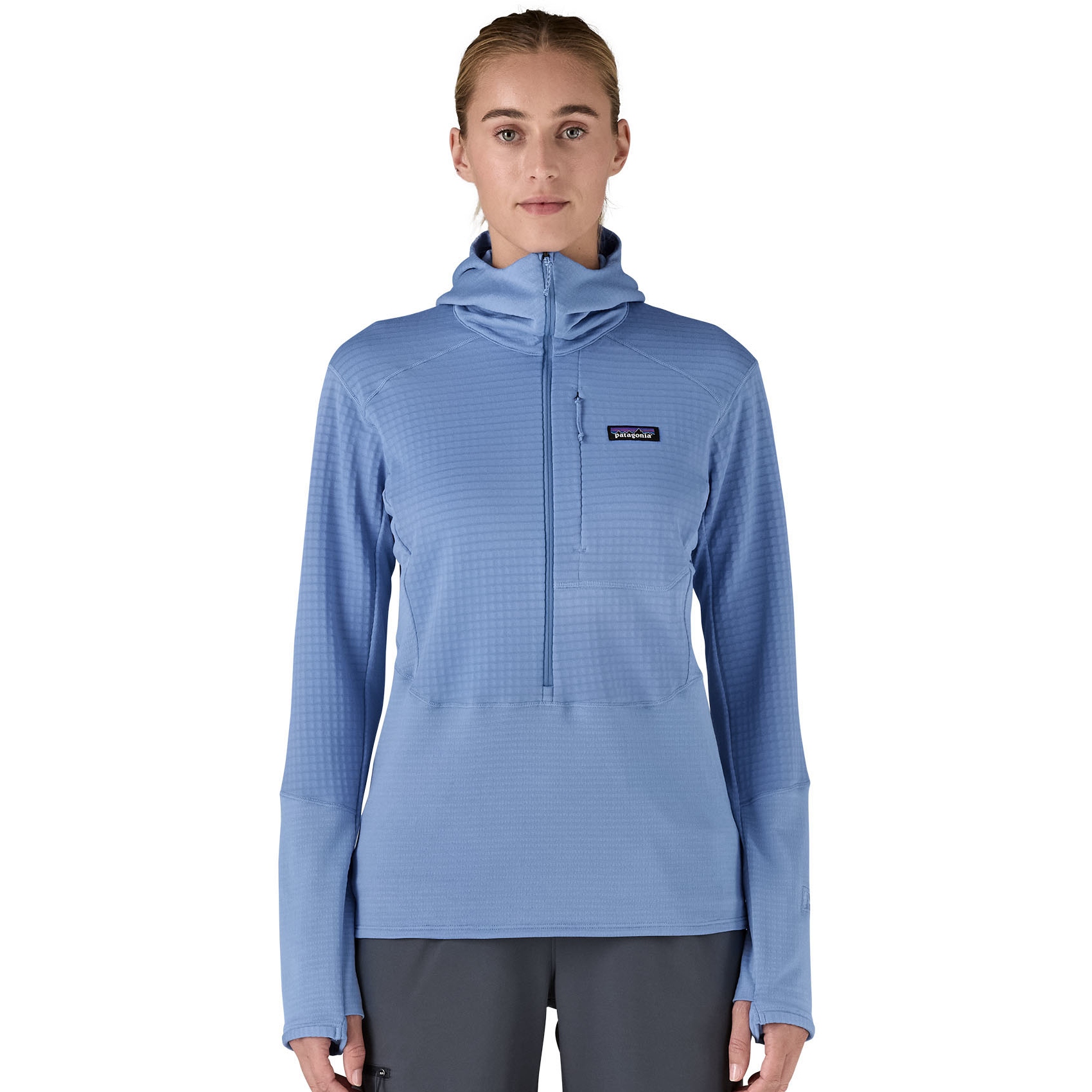 Photo produit de Patagonia Sweat a Capuche Femme - R1 Hybrid - Abundant Blue