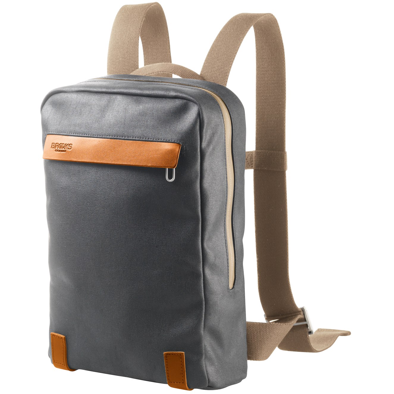 Picture of Brooks Pickzip Canvas Backpack Small - grey/honey
