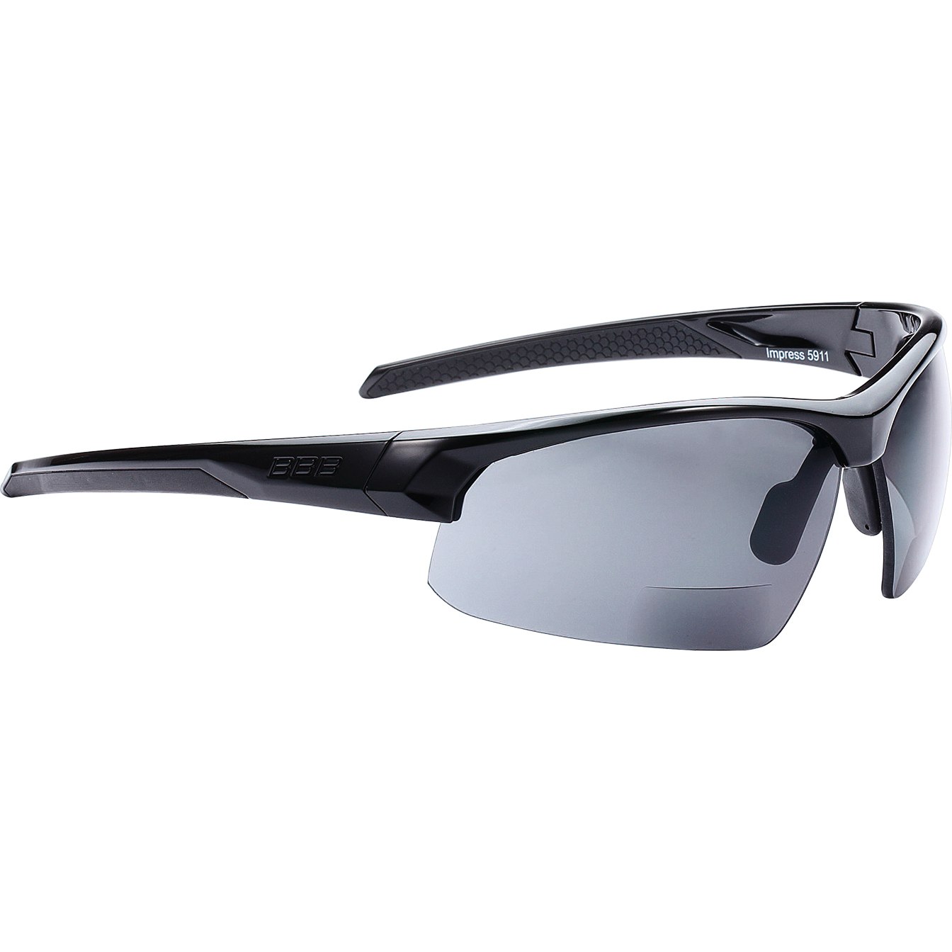 Picture of BBB Cycling Impress Reader BSG-59 Glossy Black | Smoke + Clear Glasses