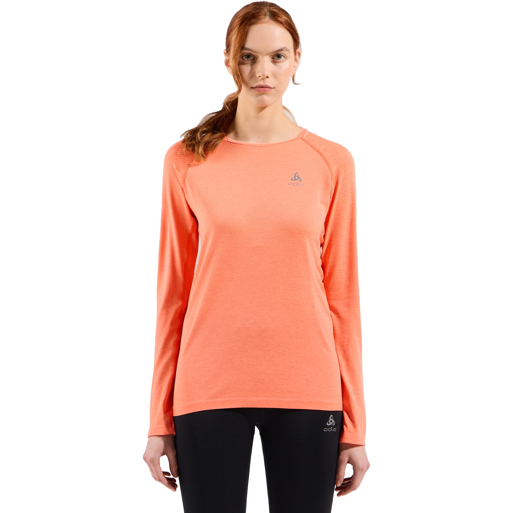 Odlo Essentials Seamless Long Sleeve Running T-Shirt Women - aqua
