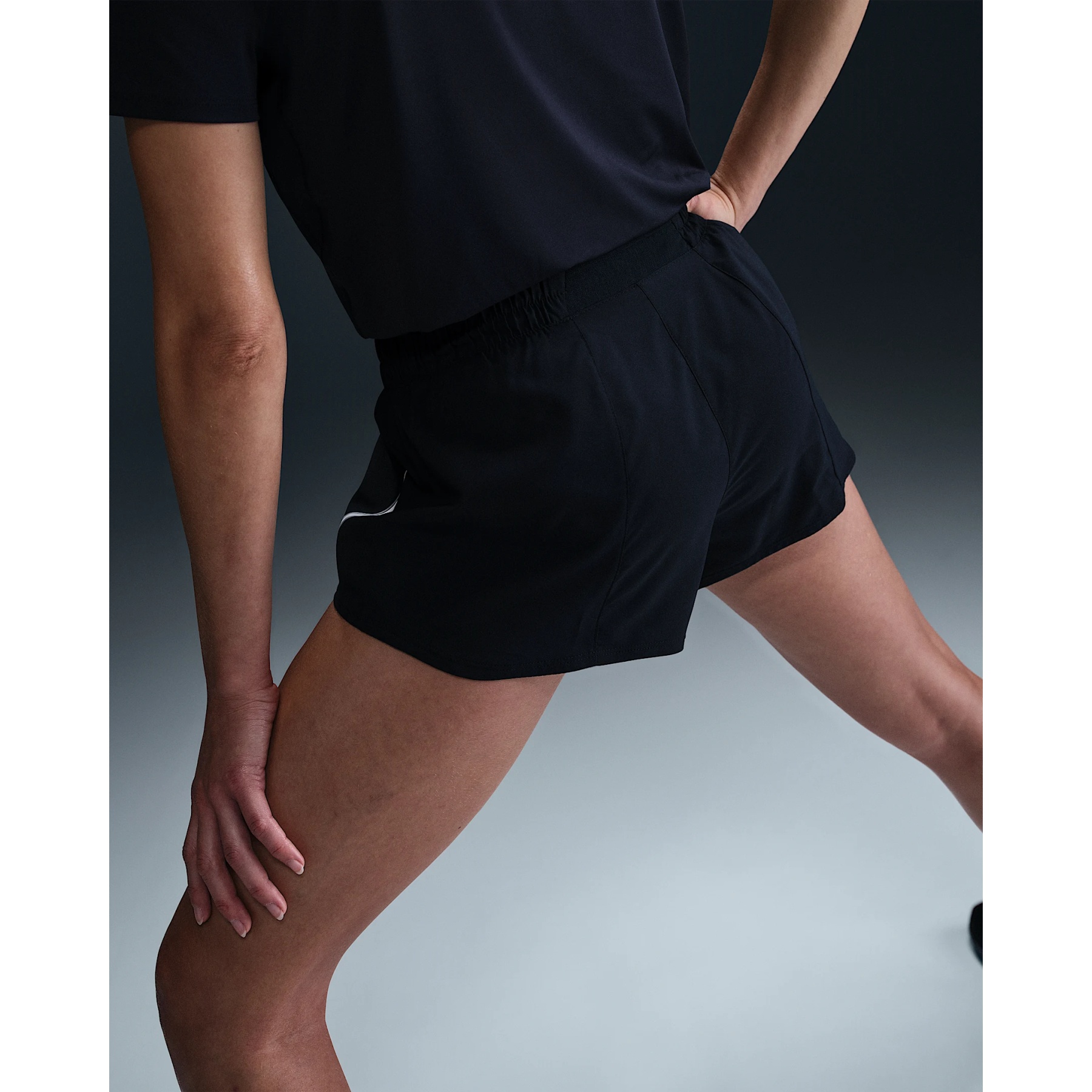 ★★Nike★★ Dry Fit One Swoosh Mid Rise Shorts W Black HJ21 Buy Nike Dri-Fit One Swoosh Running Shorts Women Black in