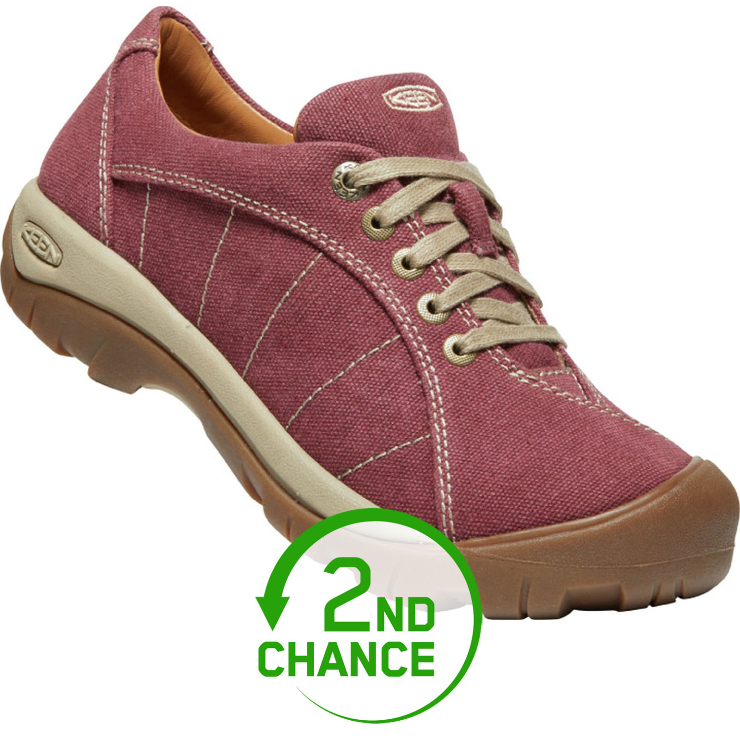 Picture of KEEN Presidio Canvas Shoes Women - Red / Plaza Taupe - 2nd Choice