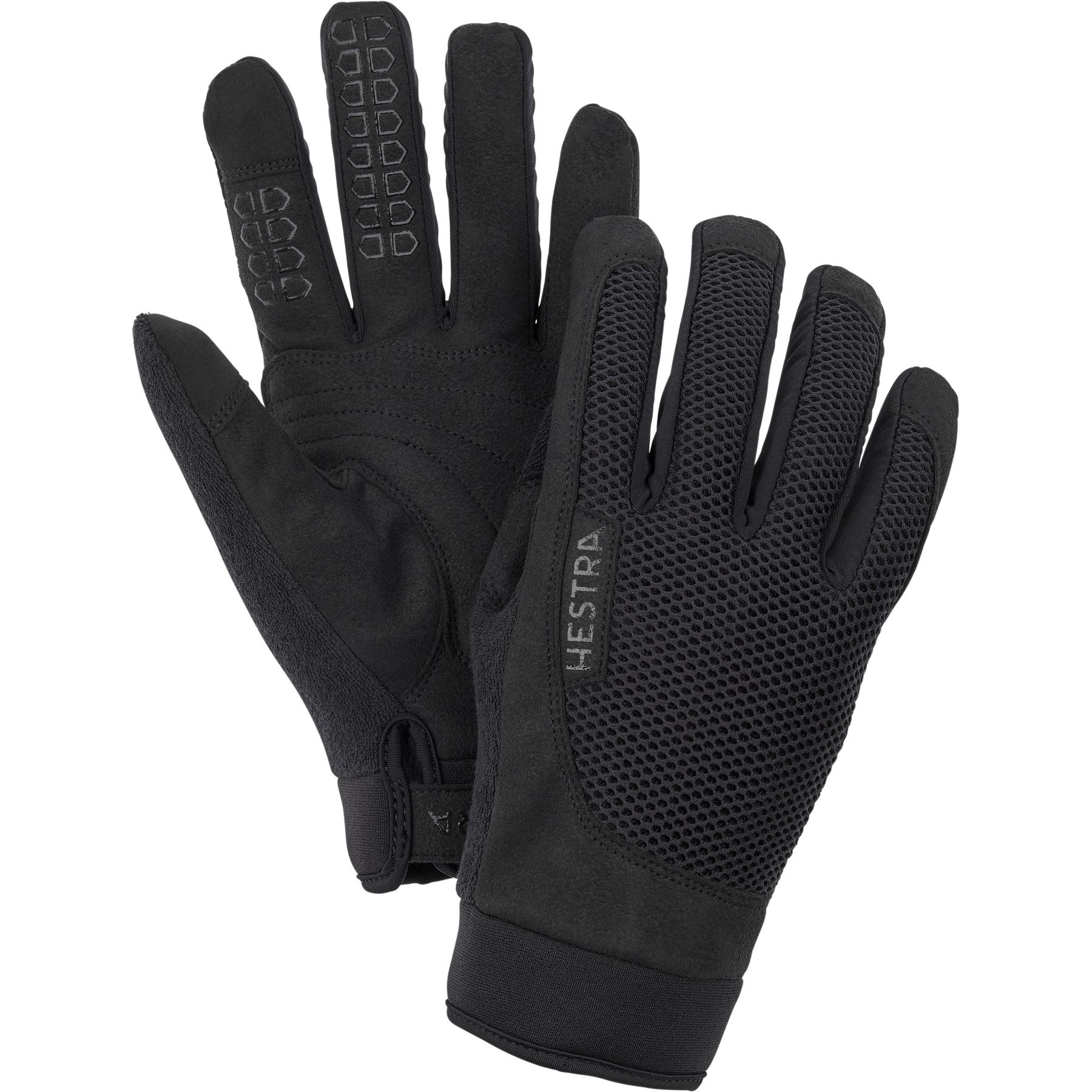 Picture of Hestra Bike Long Sr. - 5 Finger Bike Gloves - black / black