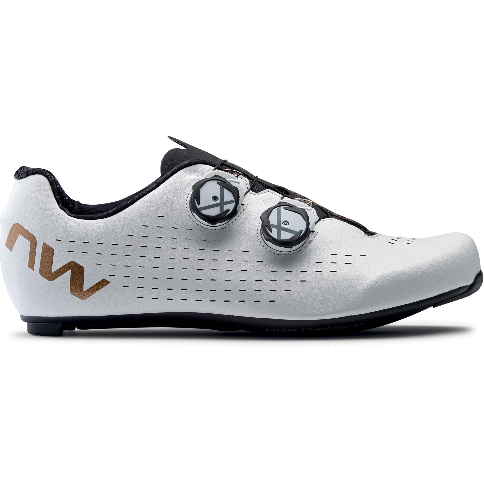 Picture of Northwave Revolution 3 Road Shoes - white/bronze 55
