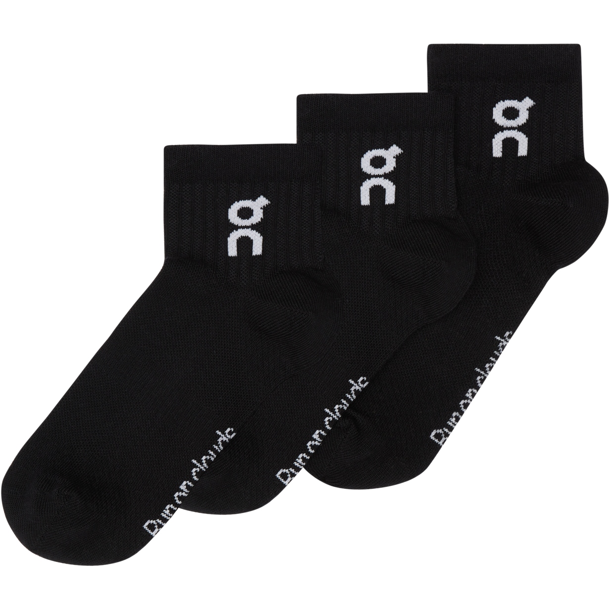 On Logo Socke Mid 3er-Pack Unisex - Schwarz | BIKE24