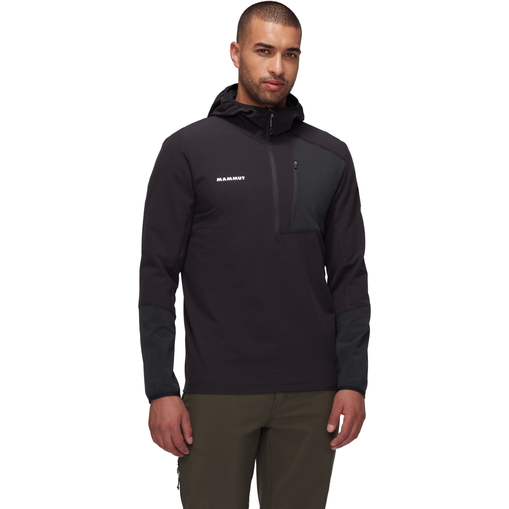 Photo produit de Mammut Sweat à Capuche Homme - Madris Light Half Zip - noir
