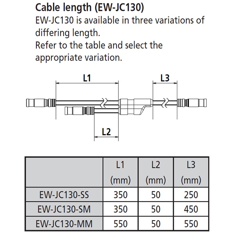 Shimano EW-JC130 Y-Split Rooting Electric Wire for Di2