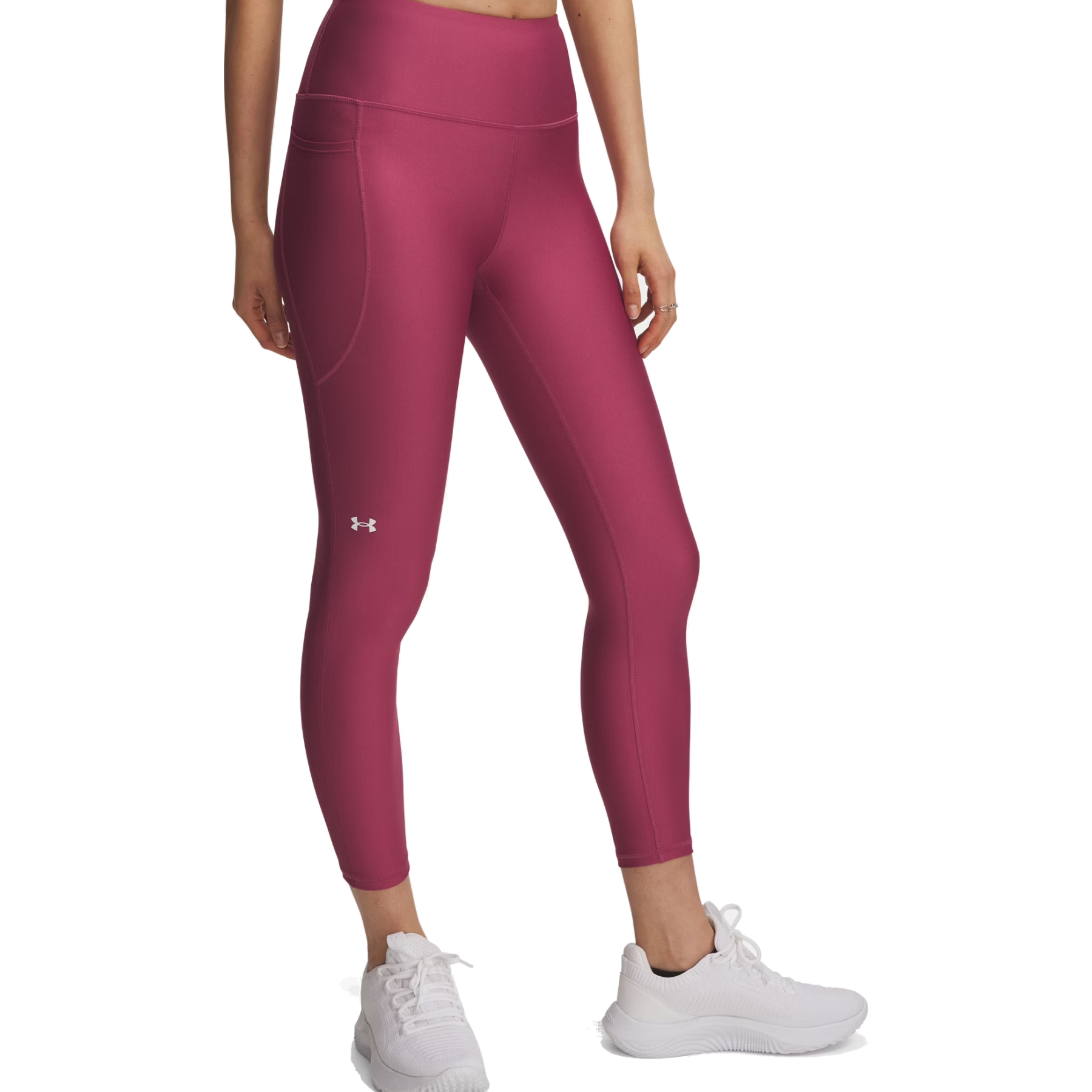 Produktbild von Under Armour UA Tech Ankle-Leggings Damen - Fuchsia Dusk/White