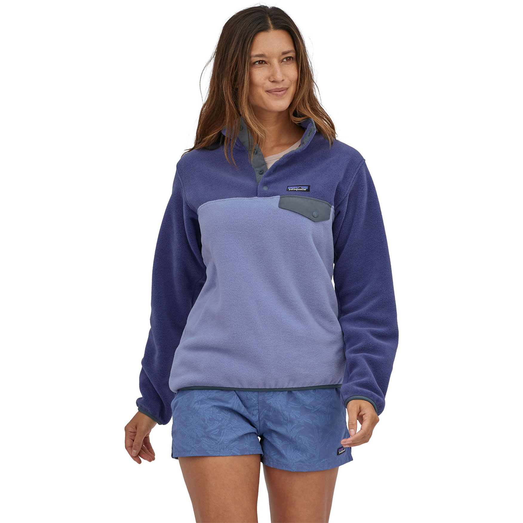 Patagonia Women's Lightweight Synchilla Snap-T Pullover - Light Current ...