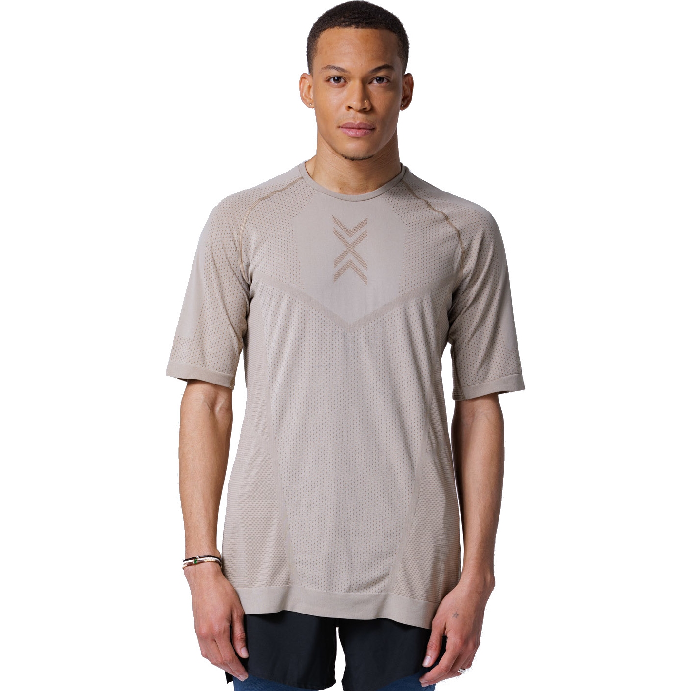 Productfoto van X-Bionic Xceed Run Hardloopshirt Heren - sand/dark sand