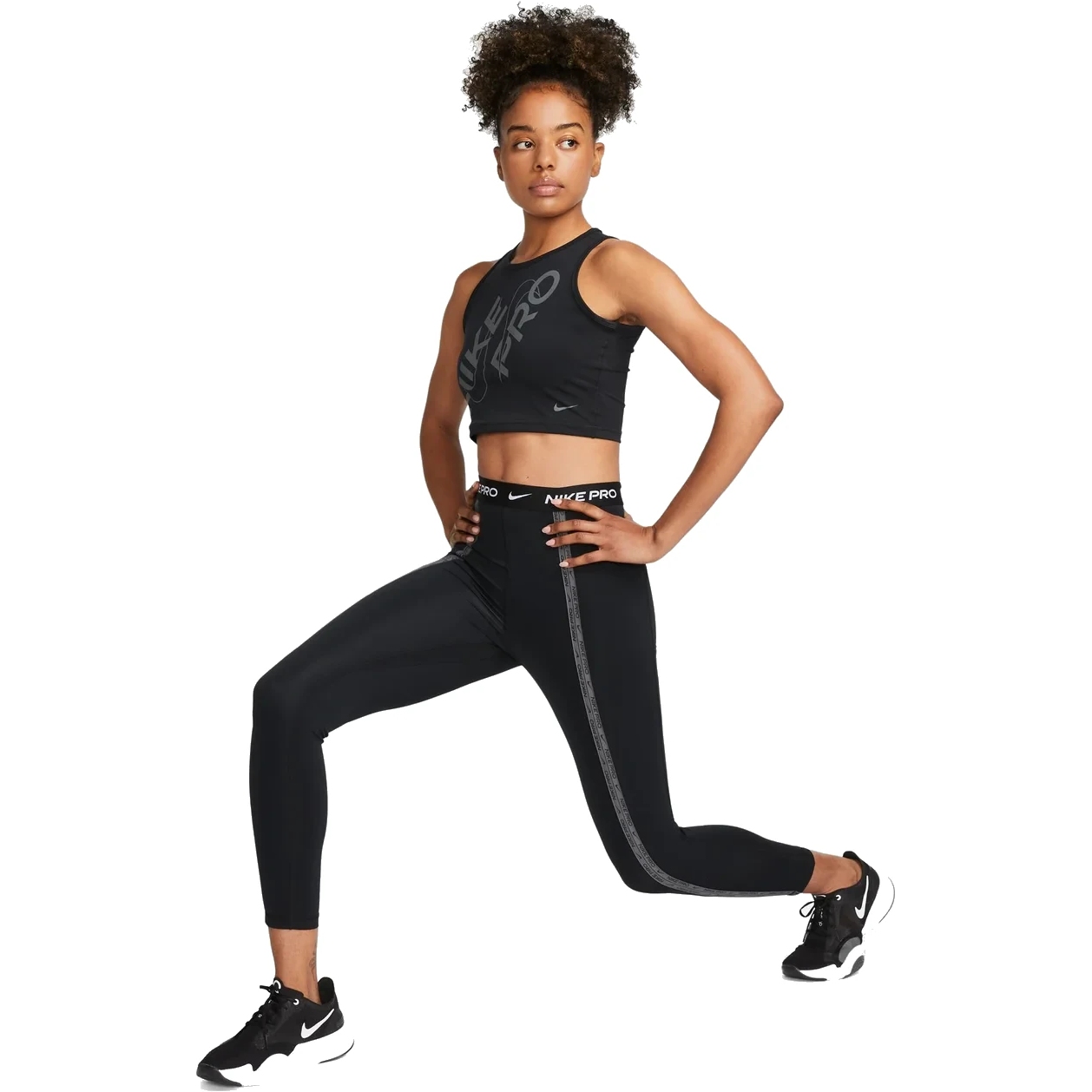 Nike Girl's Pro Leggings S Carbon : Clothing, Shoes  