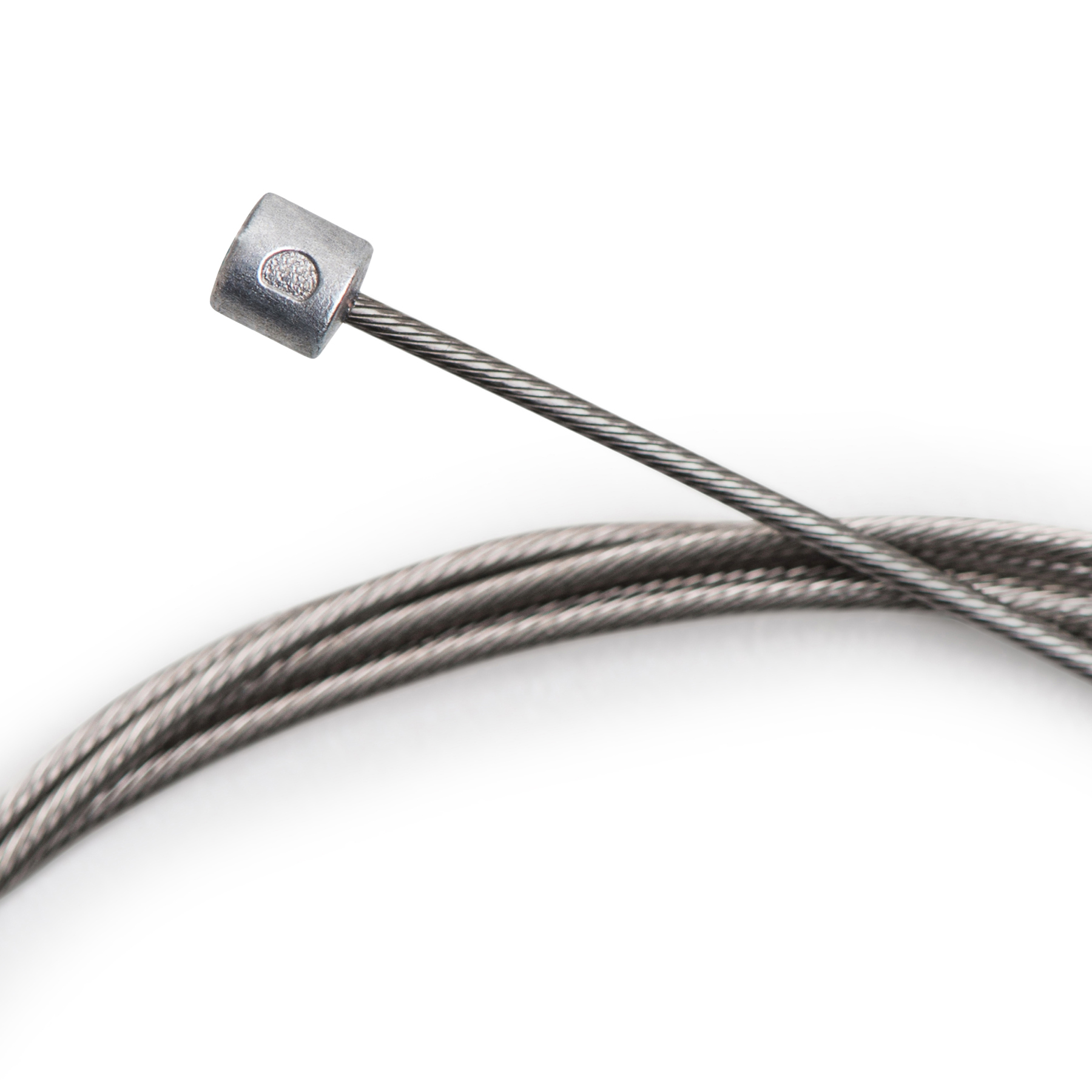 Picture of capgo Orange Line Shift Cable - 1.1 mm - Stainless Steel / Speed Slick - 2200 mm - Campagnolo
