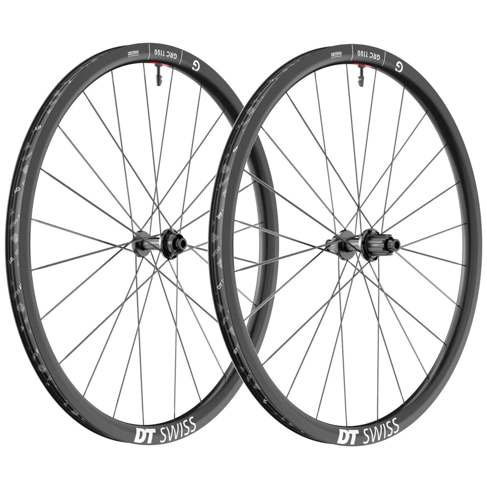 Produktbild von DT Swiss GRC 1100 DICUT 30 Laufradsatz - 28&quot; | Carbon | Centerlock - 12x100mm | 12x142mm - Campagnolo N3W