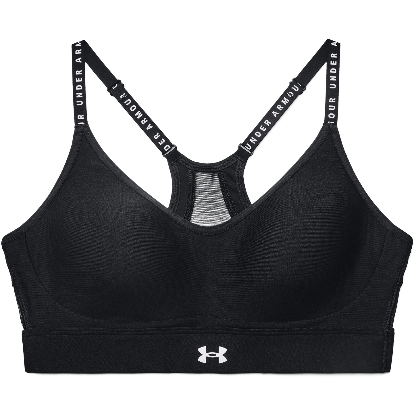 Picture of Under Armour Women&#039;s UA Infinity Low Covered Sports Bra - Black/Black/White