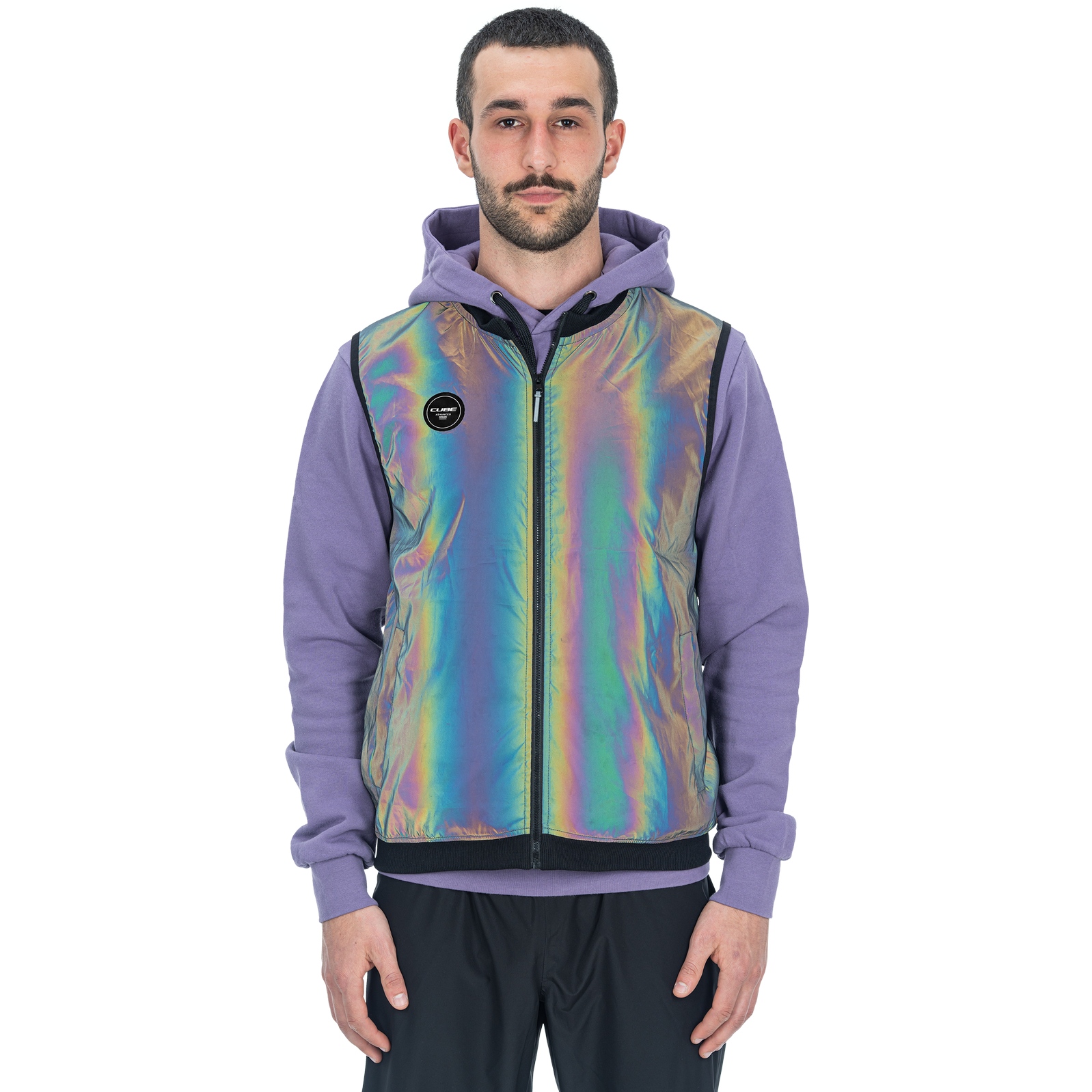Picture of CUBE Safety Wind Gilet Men - rainbow reflective