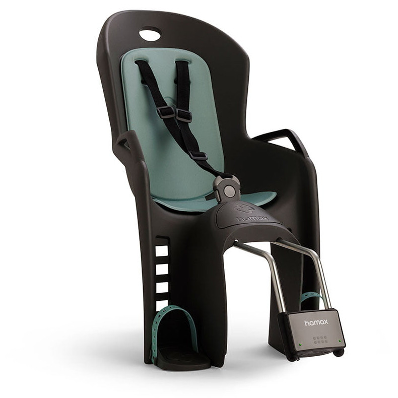 Produktbild von Hamax Amiga Kindersitz mit Rahmenhalterung - grau/grün