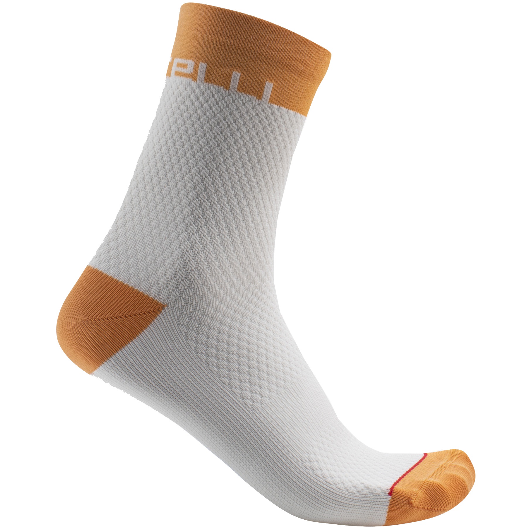 Foto van Castelli Velocissima 12 Sokken Dames - ivory/soft orange 065