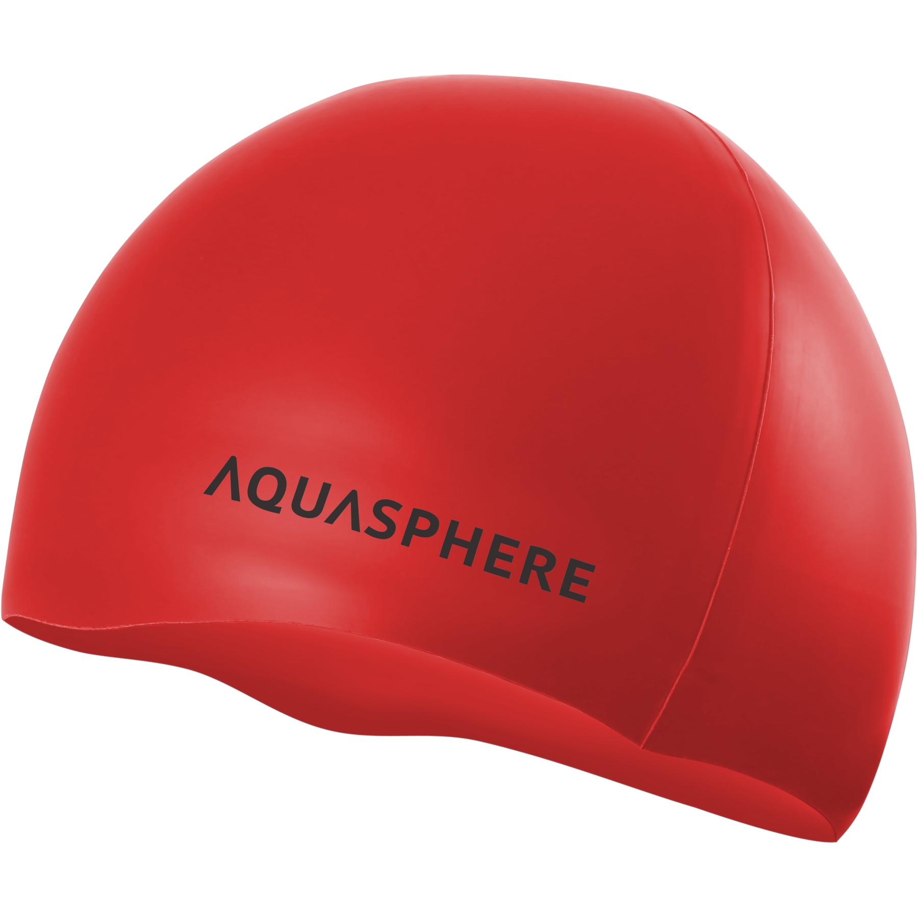 Produktbild von AQUASPHERE Plain Silikon-Badekappe - Rot/Schwarz