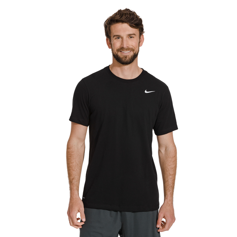 Productfoto van Nike Dri-FIT Training T-Shirt Heren - black/white AR6029-010