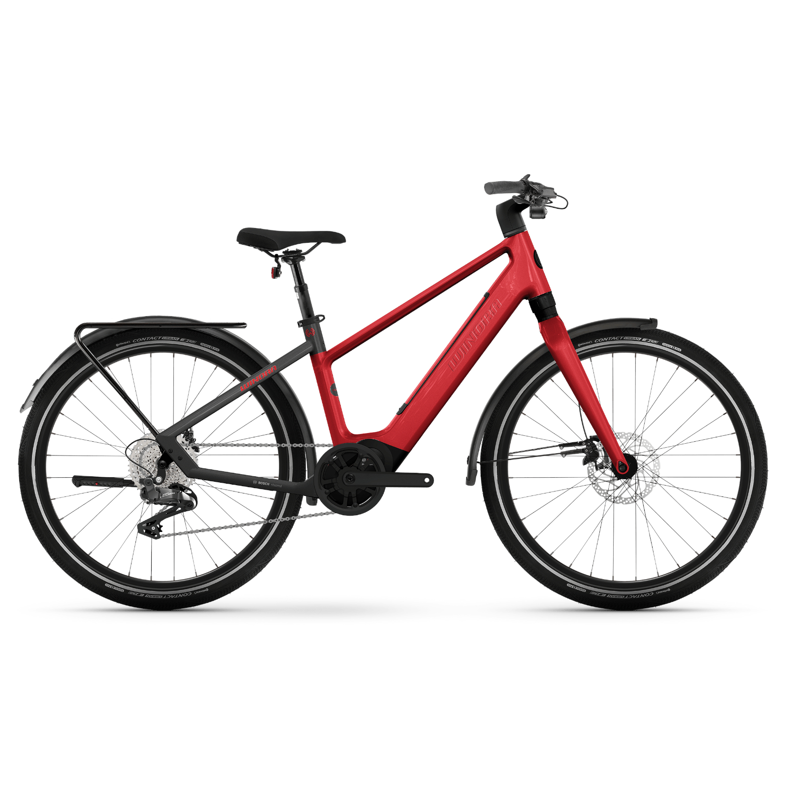 Picture of Winora iRide Pure X10 HIGH i400Wh - 27.5&quot; Electric City-Bike - 2024 - High crystal red / black gloss