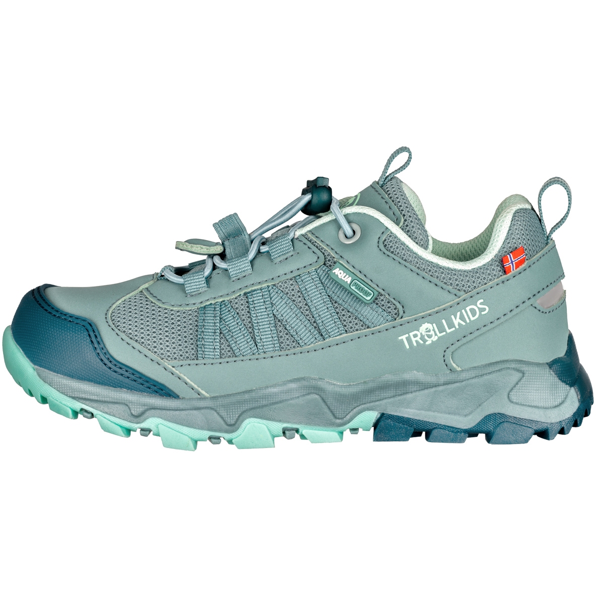 Picture of Trollkids Tronfjell Hiker Low Shoes Kids - glacier green
