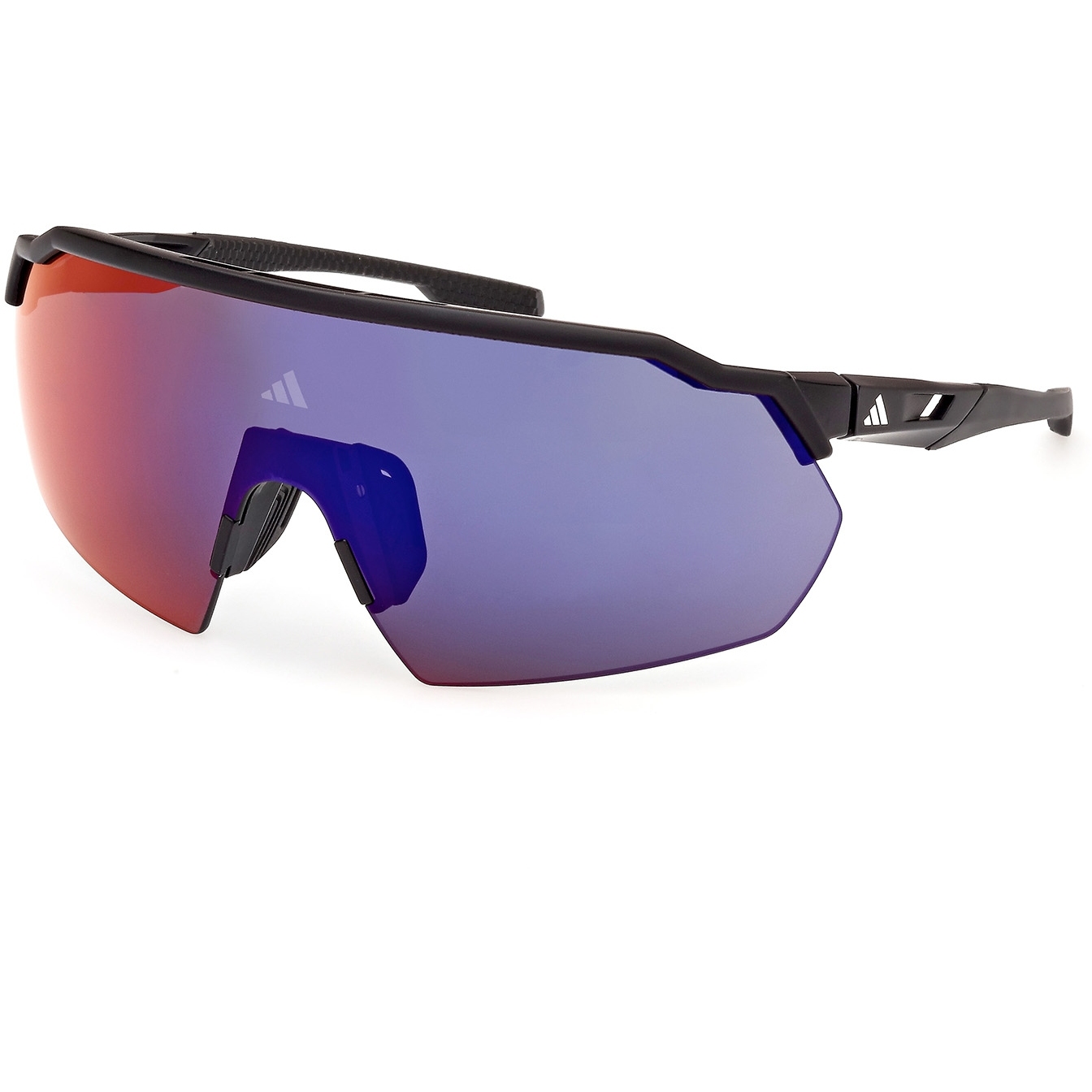 Picture of adidas SP0093 Sport Sunglasses - Matte Black / Gradient or Violet Mirror