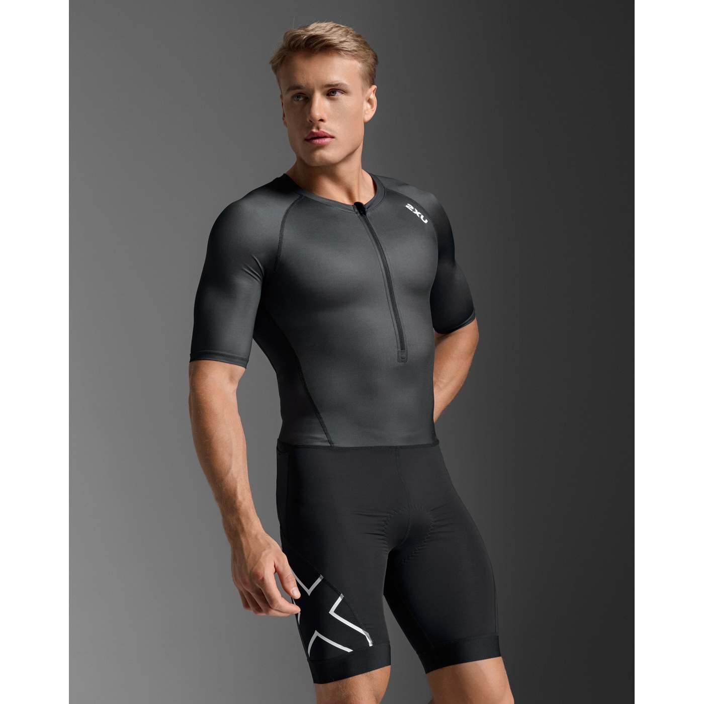 Three Weather TW-307BP ブラック M 2XU Core Sleeved Trisuit Men - black/white | BIKE24