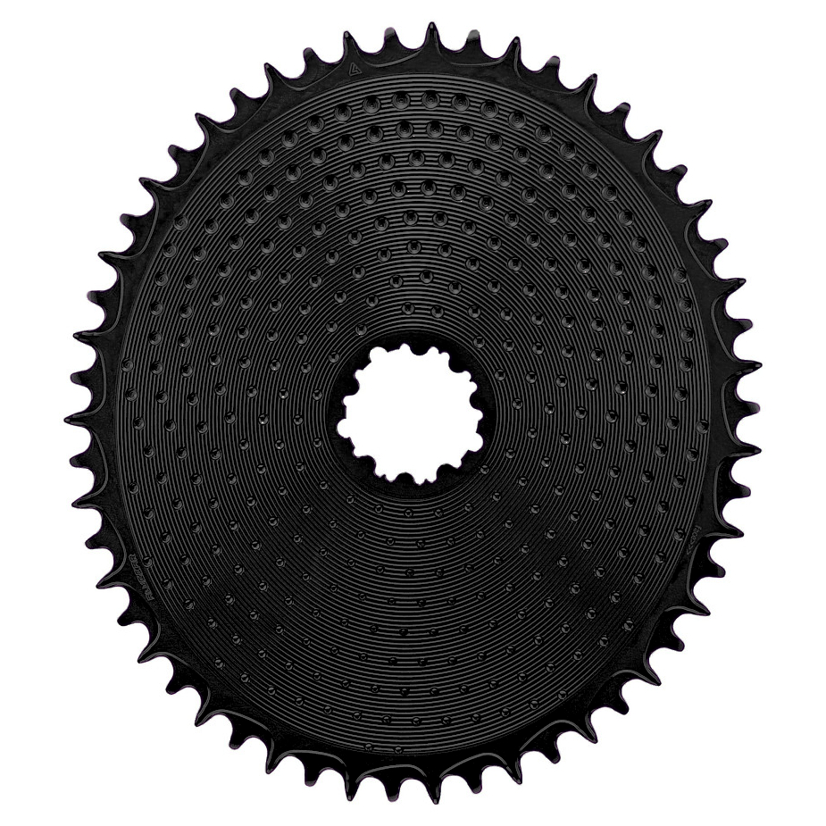 Bild von Alugear AERO Golf Ball Kettenblatt - Road/Gravel | Direct Mount (SRAM 3-Bolt) | 1x 10/11/12s - oval | schwarz