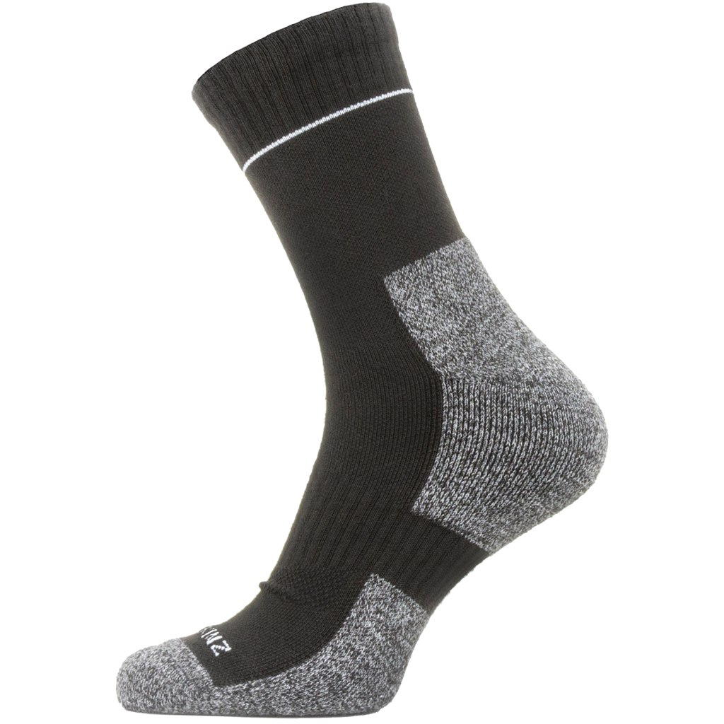 Produktbild von SealSkinz Solo QuickDry knöchellange Socken - Schwarz/Grau