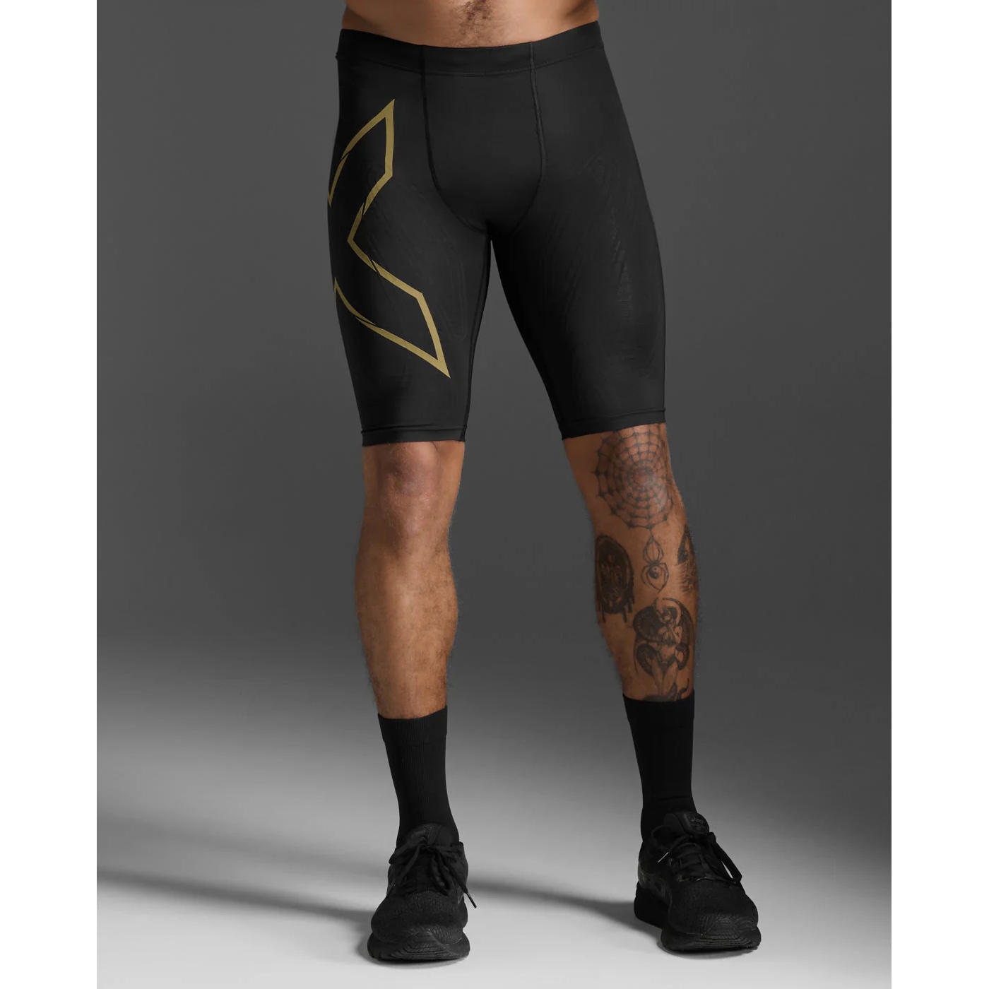 2XU Elite MCS Run Compression Shorts Men - black/gold reflective